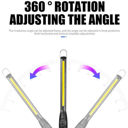 Portable COB Work Lights With Magnetic Rechargeable LED Flashlight Portable Stepless Dimming Emergency Car Repair Lamps