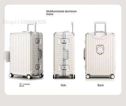Luggage Unisex 20-inch Carry-On Suitcase 29-inch Large Capacity Aluminum Frame Travel Password Suitcase with Smooth wheels