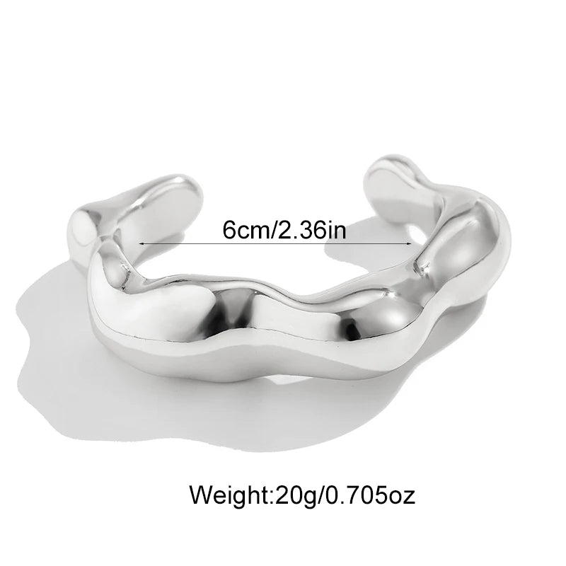 Fashion Exaggerated Irregular Bracelets for Women Simple Hip Hop Rock Personality Plastic Cuff Bangle Trendy Jewelry