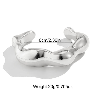 Fashion Exaggerated Irregular Bracelets for Women Simple Hip Hop Rock Personality Plastic Cuff Bangle Trendy Jewelry