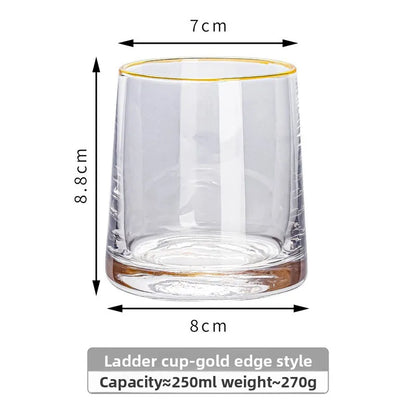 INS-style glass cups,colored trapezoidal couple's household whiskey glasses, bar and hotel mouthwash cups, beer mugs, water cups