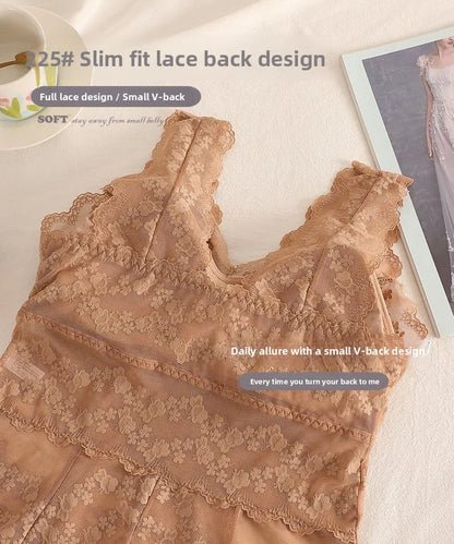Lace White Strap Vest Women Summer Outdoor Wear with Chest Pad Beautiful Ba Base Inner Match V-ne Svel Top Women
