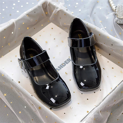 Designer Luxury Children's Elegant Party Leather Shoes Pageant Girls High Heels Wedding Bridesmaids Gala Formal Occasion Shoe