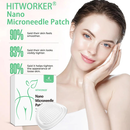4pcs Nano Microneedle Patches for Effective Skin Tightening And Body Shape Management High Absorption Skin Care