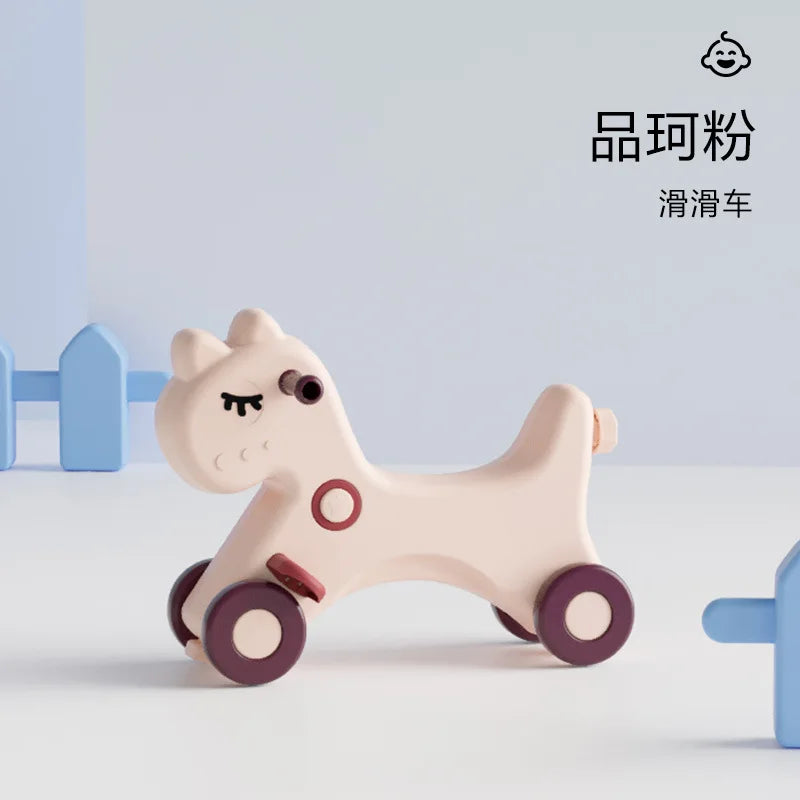 LazyChild Three-in-one Rocking Horse Baby Trojan Horse Toy Children's Rocking Horse Baby Household Multi-function Rocking Horse
