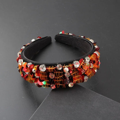 Gorgeous Personality Rhinestone Headwear Fashion Hairband Luxury Baroque Rhinestone Headband Wedding Ladies Bridal Hair