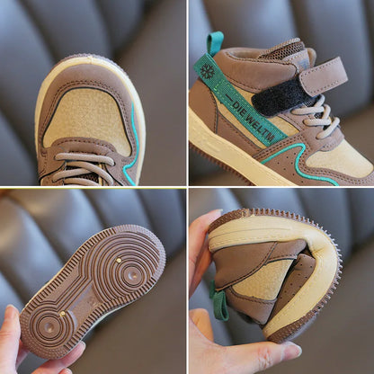 Children Casual Shoes for Boys Breathable Sneaker Antumn Winter Kids High Top Children's Board ShoesStudents School Shoe