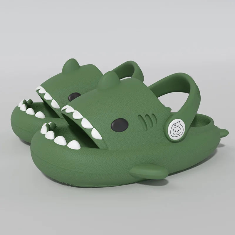 Gacimy Summer Cartoon Sandals For Children Fashion Shark Outdoor Boys And Girls Slippers Waterproof Non-slip Beach Baby Shoes (Available)