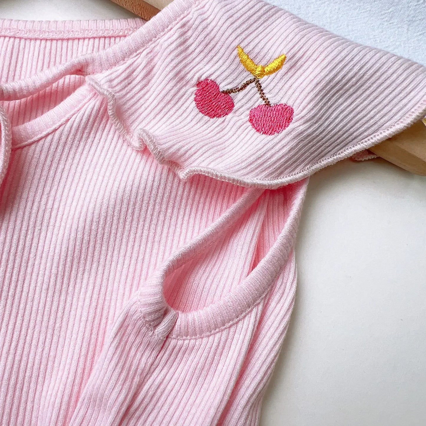 Children's Clothing Sets Cartoon Embroidered Lapel Sleeveless Top + Bow Embroidered Denim Skirt 2pcs Baby Girl Outfit Set