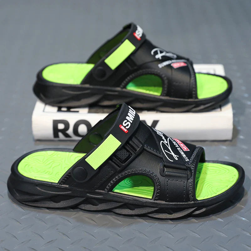 Bathroom Slippers Thick Bottom Indoor and Outdoor Wear-resistant Ventilate Soft and Comfortable Non-slip Shoes for Men Fashiom