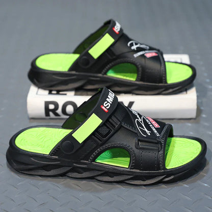 Bathroom Slippers Thick Bottom Indoor and Outdoor Wear-resistant Ventilate Soft and Comfortable Non-slip Shoes for Men Fashiom