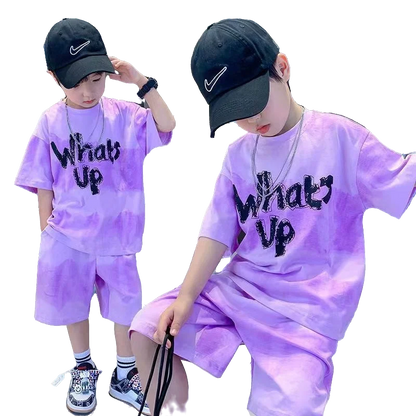 Teenage Boy Set kid clothing Suit Cotton Summer Outing Clothes Top Shorts 2PCS Clothing for Children's