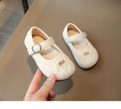 Spring Autumn New Single Shoes Shallow Mouth Bean Shoes Women's Baby Soft Women's Children's Leather Shoes
