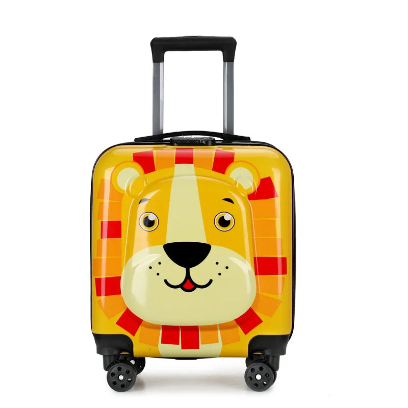 Children's Trolley Case Universal Wheel Cartoon Animal Portable Luggage Multi Function Boarding Case