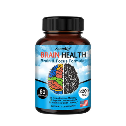 Ginkgo Biloba Capsules 1200mg, Supports Memory, Brain Function and Mental Alertness, Brain Health Supplement, 30/60/120 Capsuels