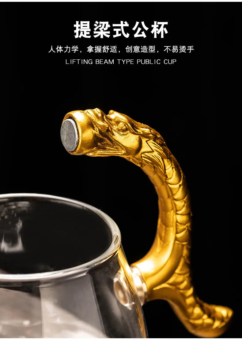 Lazy Glass Automatic Tea Set Business Gift High Borosilicate Dragon Kung Fu Teaware Sets