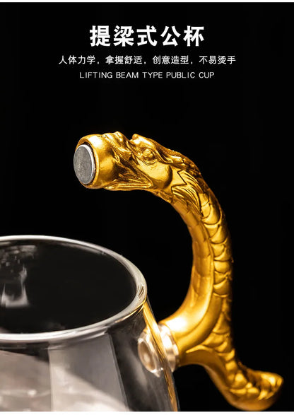 Lazy Glass Automatic Tea Set Business Gift High Borosilicate Dragon Kung Fu Teaware Sets