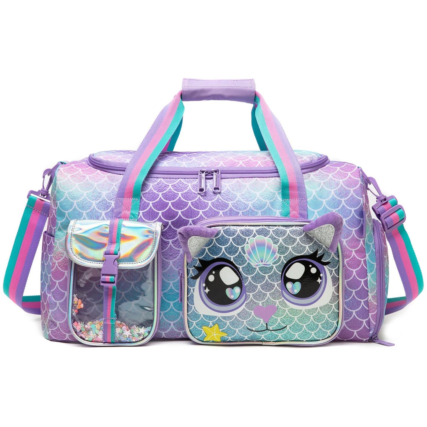 Girls Travel Duffle Bag with Shoe Compartment Sports Duffel   Pack Travel Luggage Handbag Outdoor Camping