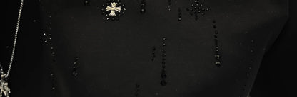 Spring New Heavy Work Light Luxury Custom Short Sleeve T-shirt Top Meteor Full Diamond T-shirt Round Neck Short Sleeve