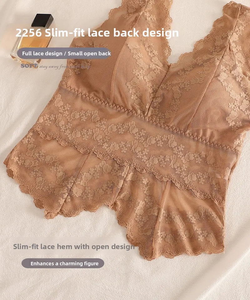 Lace White Strap Vest Women Summer Outdoor Wear with Chest Pad Beautiful Ba Base Inner Match V-ne Svel Top Women