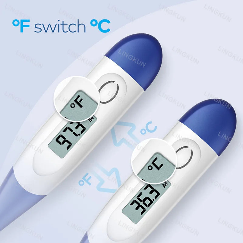 Household Adults Children Thermometers for Fever Thermometer Electronic Soft Head Digital Oral Armpit Temperature Measurement