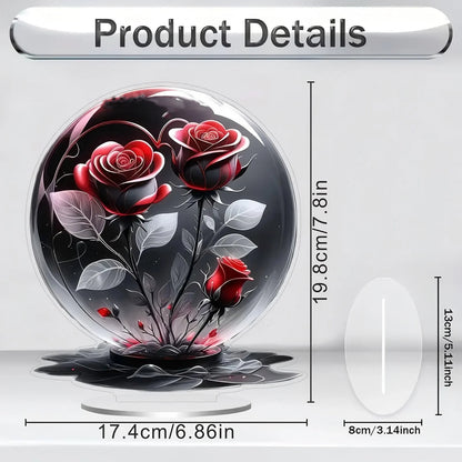 Acrylic Flower Decorations for Home Office Desk Enhance Visual Effects New Holiday Gift Ideas Artificial Blooming Plant Decor