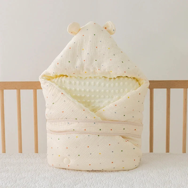 0-6 Months Baby Cotton Blanket Swaddling Wrap Sleepsack Babies Sleeping Bags Newborn Baby Cartoon Swaddle Wrap Envelope 90*90cm