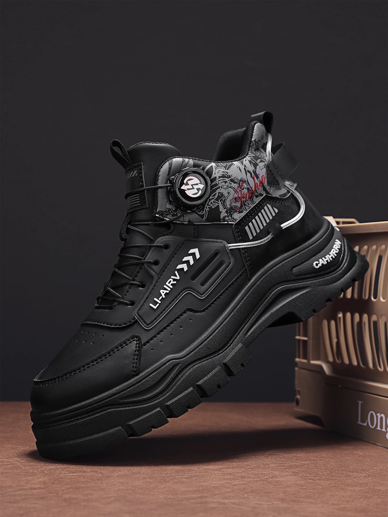 Men's Casual Outdoor Boots Fall Breathable Trendy Versatile Leisure Knob Board Shoes Anti-slip Riding Fashion Sneakers