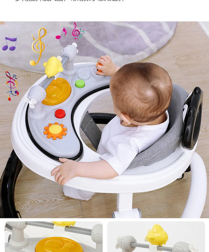 Baby Walker Anti-o-legs Multi-functional Anti-drop Anti-rollover Girl Baby Boy Walking Can Sit on Trolley U-shaped