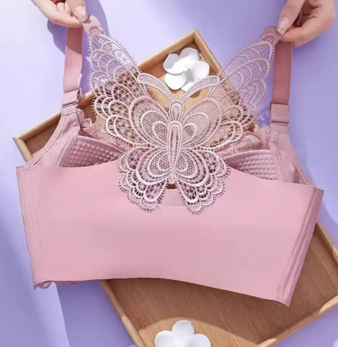 Front Button Type Gathering Anti-Sagging Beautiful Back Bra Big Breasts Look Small Pluss Size 100kg Receiving Breasts Underwear