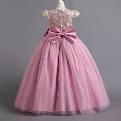 Stunning Little/Big Girls Lace Flower Girl Wedding Bridesmaid Birthday Party Holiday Pageant Easter Prom Fancy Dress