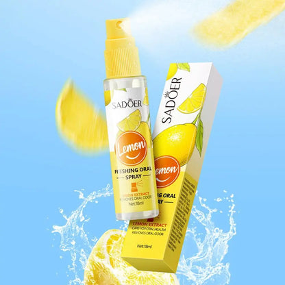  SADOER 1PCS Protable Fragrance Lemon Oral Fresh Mouth Breath Spray Fresh Bad Breath Spray No Eliminate Alcohol N9A8