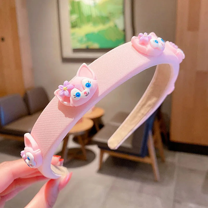 Disney Linabell Hair Hoops Sweet Three-dimensional Cartoon Pattern Hairband Girl Daily Party Wear Gift Hair Accessories