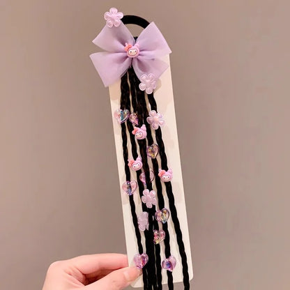 Children's baby cute braid hair tie high ponytail headband hair accessory kawaii gift new style