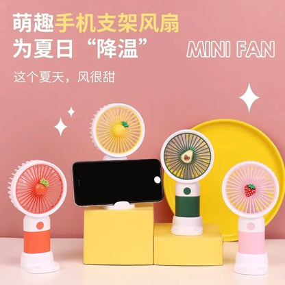Portable Handheld Fans USB Charging Cartoon Desktop Mini Fan Fisherman Student Summer Outdoor Climbing Fishing Tools Fans