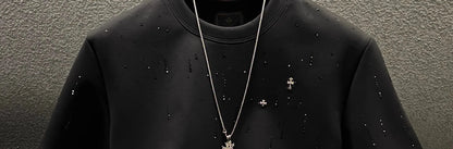 Spring New Heavy Work Light Luxury Custom Short Sleeve T-shirt Top Meteor Full Diamond T-shirt Round Neck Short Sleeve