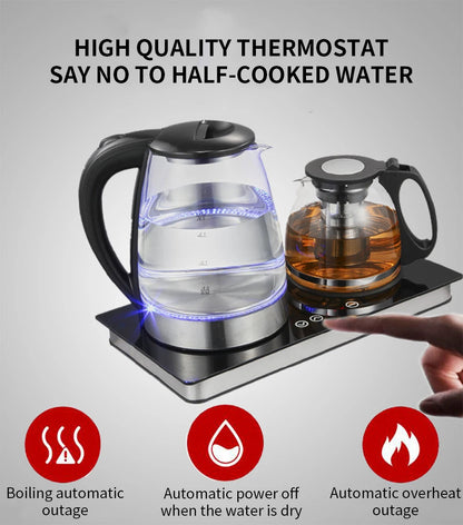 Glass Electric Kettle Cordless Water Boiler Fast Boiling BPA-Free Tea Kettle for Home Office Health Use