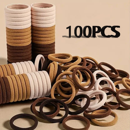 30-200pcs Hair Accessories for Women girl Basic Hair Bands Headband Hair Ropes Ties Ponytail Holder Simple and Fashionable Nylon