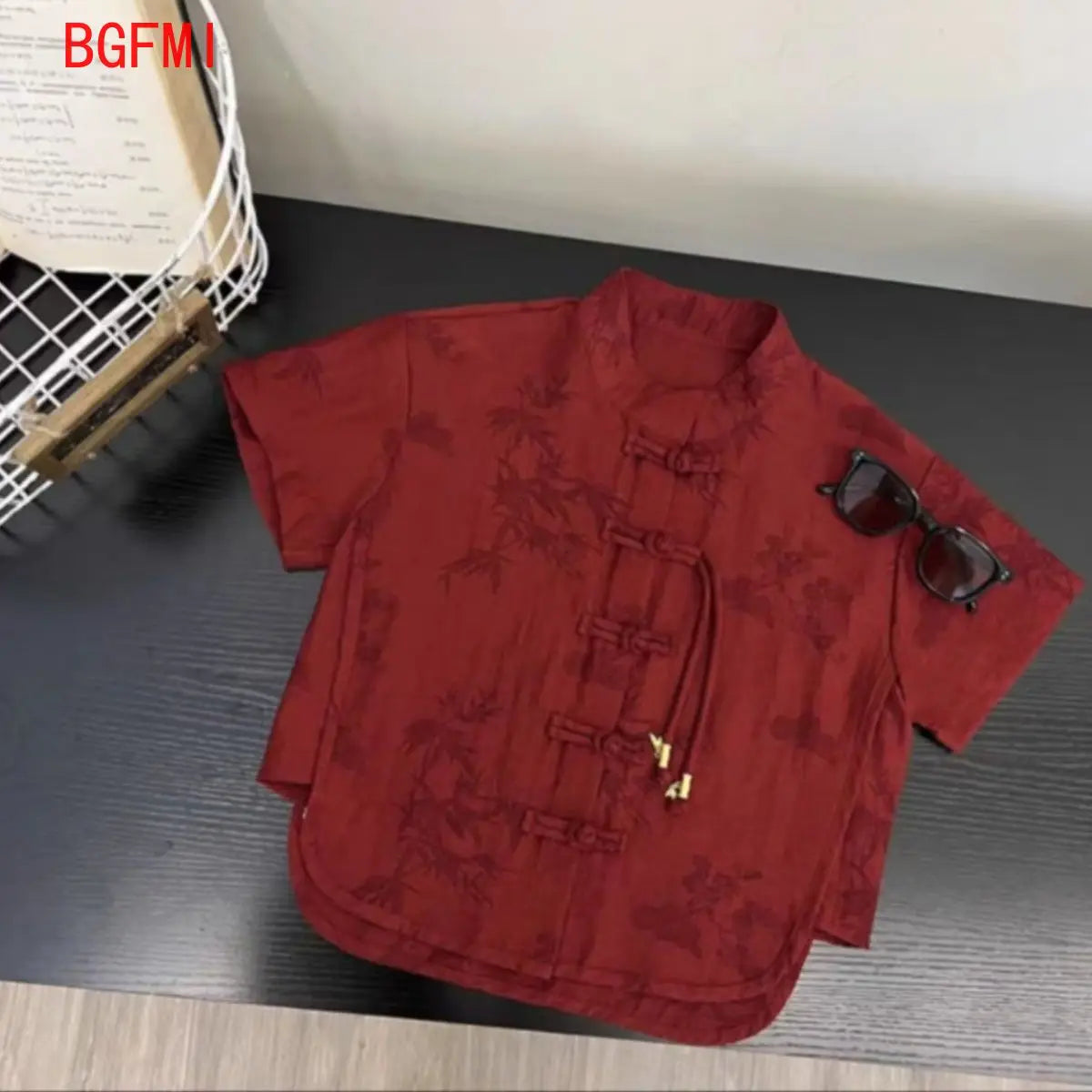 Chidren Clothing Set Casual Boys Summer Chinese Style Short Sleeve Shirt Shorts 2 PCs Set Kids Chinese Traditional Clothing