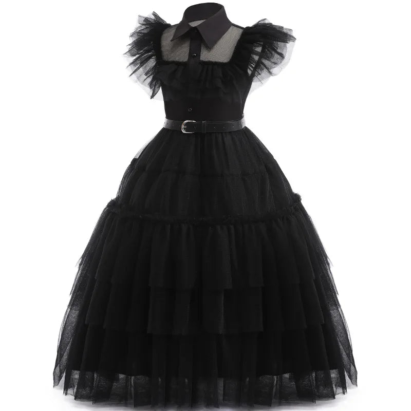 birthday Party Dress For Girl Kids graduation party Costumes Black Sleeveless Gothic Dresses 2026 Teenage Girls evening wedding