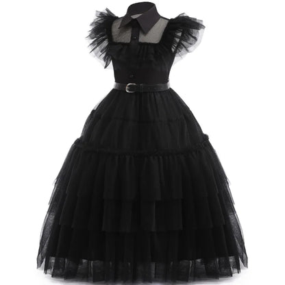 birthday Party Dress For Girl Kids graduation party Costumes Black Sleeveless Gothic Dresses 2026 Teenage Girls evening wedding