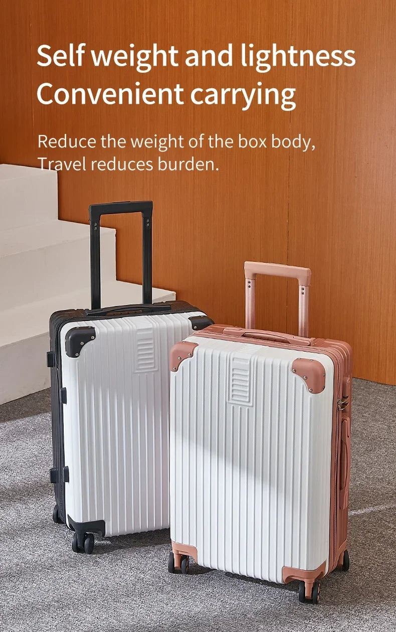 100% Aluminum Magnesium Alloy Travel Luggage Trolley Luggage 20 22 24 26 28 Inch Trolley Luggage Carry-On Luggage With Cup Holde