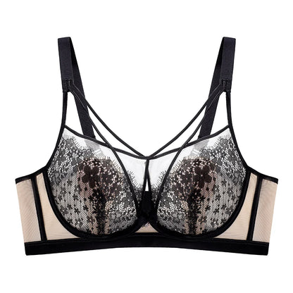 Appears Small Anti-sagging Thin Rabbit Ear BCD Cup Bra Minimizes Side Breasts Steel Ring Sports Bra Gathers Summer Breathability