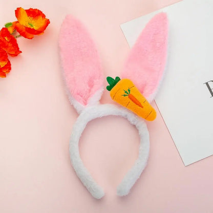 Easter Headband Cartoon-Inspired Party Props Hairband Lolita Cosplay Headwear Playful Rabbit Ear Headband For Themed Parties