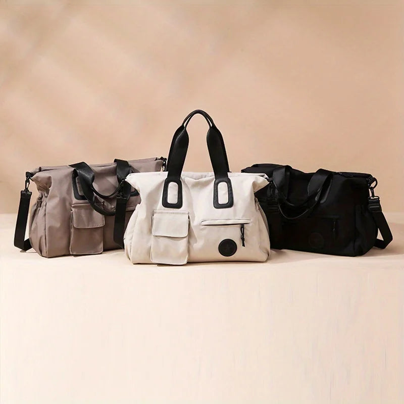 Large capacity travel handbag, lightweight luggage that can be carried around, shoulder strap fitness bag