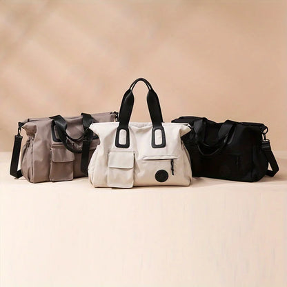 Large capacity travel handbag, lightweight luggage that can be carried around, shoulder strap fitness bag