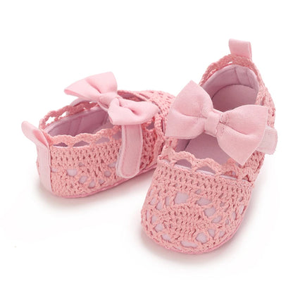 Fashionable Baby Girl Shoes Cute Classic Pink Theme Casual Flat Shoes Soft Sole Comfortable Lightweight Walking Shoes