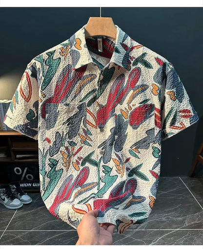 Light Luxury Trendy Men's New Fashionable and Personalized Casual and Versatile Shirt (Available)