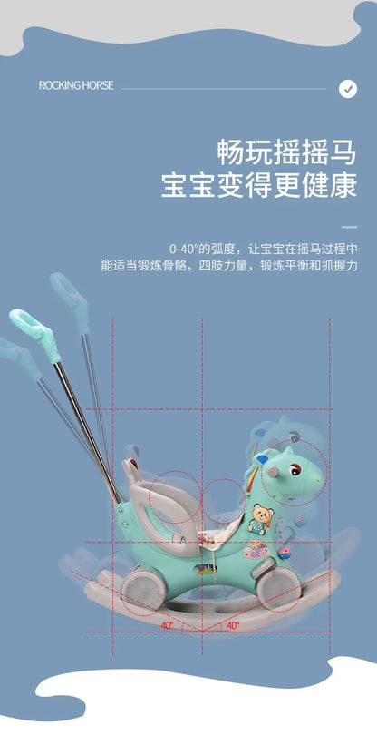 children rocking horse rocking horse dual-use baby  chair baby toy children horse ride on toys