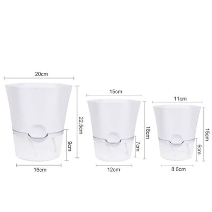 ABHZ-Hydroponic Automatic Water Absorption Succulent Flower Pot Self-Watering Flower Pot Hydroponic Lazy Flower Pot